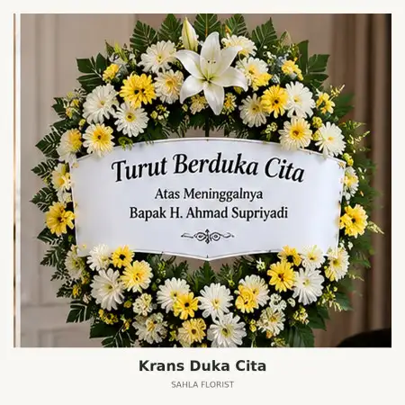 Krans Bunga Duka Serang Baru