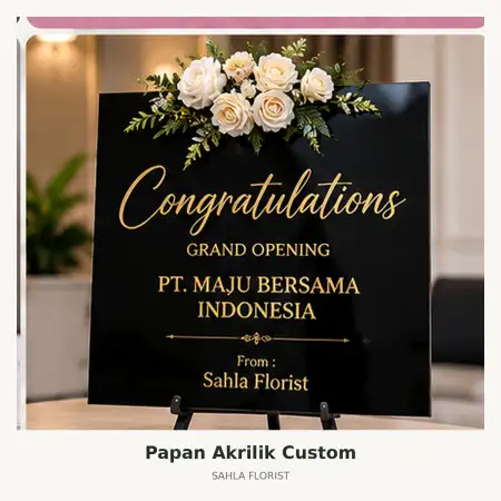Papan Bunga Akrilik Serang Baru
